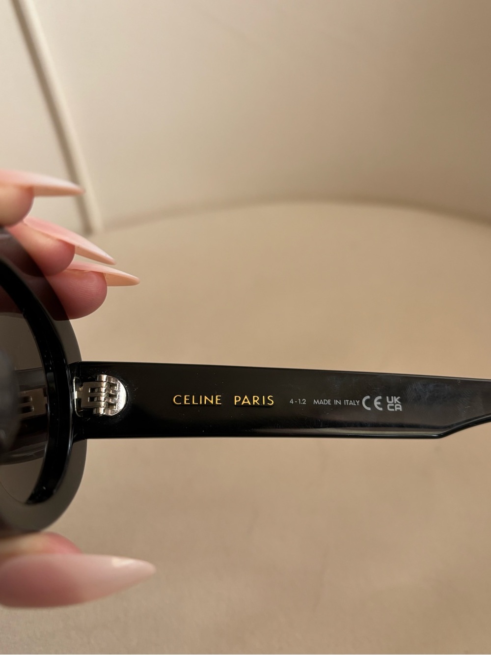 Celine Black Oval Sunglasses with Black Branded Case - Picture 14 of 16